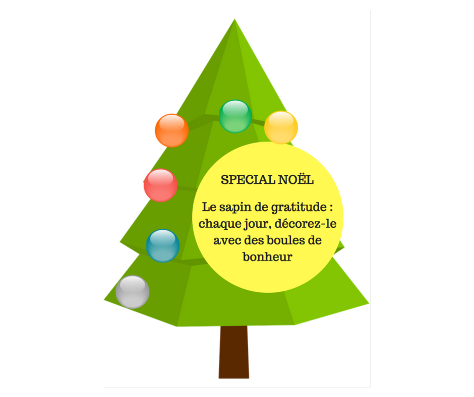 Le sapin de gratitude : chaque jour, décorez-le avec des boules de bonheur